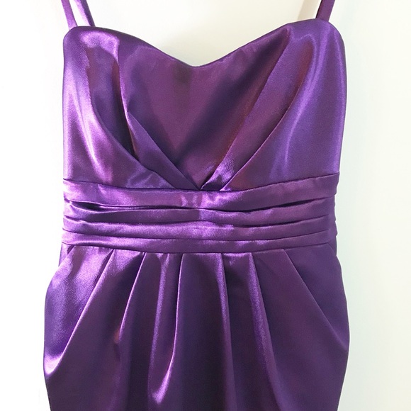 macy's purple formal dress